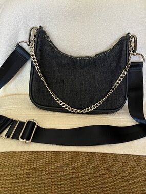 Urban Outfitters Denim Crossbody Bag w/a Chain & Detachable Adjustable Strap.